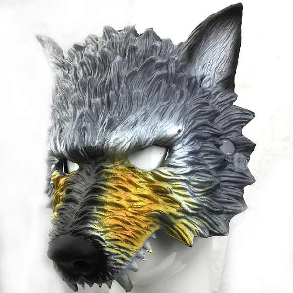 Masques de fête Masque d'Halloween Cosplay Bar Mascarade Ball Tête de Loup Réaliste Dress Up Props 230630