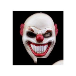 Feestmaskers Halloween Mask -spel Perifeer Red Nose Clown Resin Hangende net maskwl1065 Drop levering 202 DHQ2F