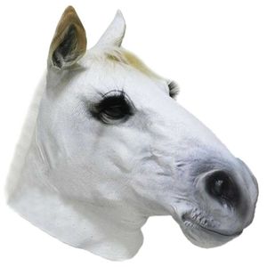 Party Masks Halloween Mask Latex Horse Head-Play-play-jeu costume d'animaux Set Theatre Prank Party Props Dog et Q240508