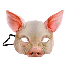 Party Masks Halloween Mask Masquerade Party Cosplay Performance Props Half Face Pig Form Animal Mask Mask Mask Halloween Scary Mask 230313