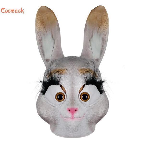 Máscaras de fiesta Accesorios de máscara de Halloween Judy Rabbit Headgear Fiesta de adultos Máscara de disfraces Horror Carnival Cosplay Party Props 230327