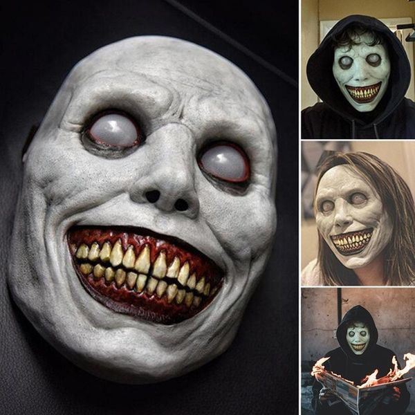 Máscaras de fiesta Máscara de Halloween Demonios sonrientes Cara de terror El mal Cosplay Disfraces Accesorios Decoración navideña Festival RegalosFiesta