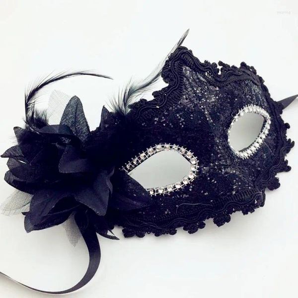 Máscaras de fiesta Máscara de mascarada de Halloween Feminidad Media cara Danza Princesa Cos Pasarela infantil Moda Navidad