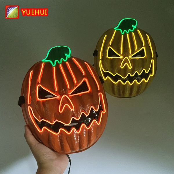 Masques de fête Halloween Plusieurs types Neon Light Mask LED Pumpkin Purge Horror Glowing For Dark Night 230721