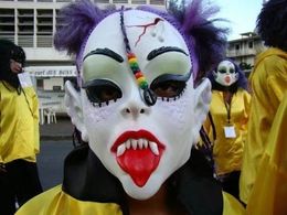 Máscaras de fiesta Fiesta de Halloween Horror Evil Demon Máscara de látex Cosplay Accesorios de disfraces Scary Funny Jester Máscaras 230706