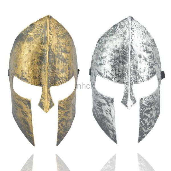 Máscaras de fiesta Fiesta de Halloween Tema espartano Guerrero espartano Casco Máscara Decoración Adulto Cosplay Mascarada Bola Máscara antigua Deporte Diadema HKD230801