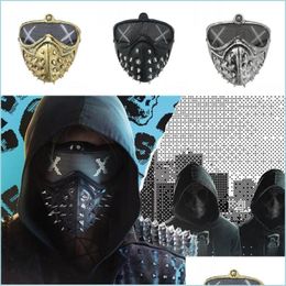 Feestmaskers Halloween Punk Devil Mask Cosplay Rivet Death Grim Reaper Masquerade Drop Delivery Home Garden Feestelijke voorraden Dhmpj