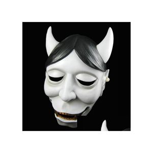 Masques de fête Halloween Scary Face Mask Décorations japonaises Prajna Resin Wl1068 Drop Delivery 202 Dhsqu