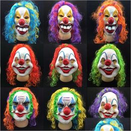 Feestmaskers Halloween eng masker latex clown face wry fl horror maskerade drop levering home tuin feestelijke benodigdheden dhll8