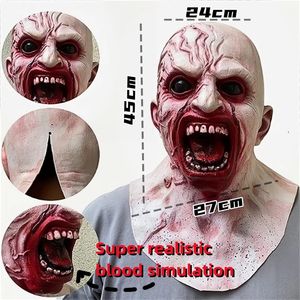 Party Maskers Halloween Eng Realistisch Gezichtsmasker Cosplay Kostuum Horror Decoratie Zombie Griezelig Spook Filmspel 231207