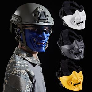 Masques de fête Fournitures d'Halloween Masque facial fantôme Armée Masques d'horreur tactiques Équipement de terrain Cosplay Squelette Habiller Demi-masques tactiques 230824