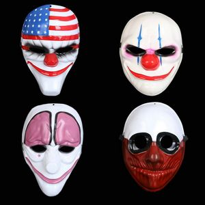 Masques de fête Halloween Drapeau américain Masques de clown Masquerade Party Effrayant Clowns Masque de carnaval Payday 2 Horrible Funny Pay Day Mask Prop Supplies 230706