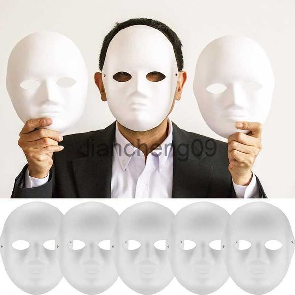 Máscaras de fiesta Halloween Blanco Decoración de la mano en blanco Máscaras de animales sin pintar Pintable Cosplay Mujeres Hombres Disfraz de gato DIY Blanco Decorar Máscara x0907