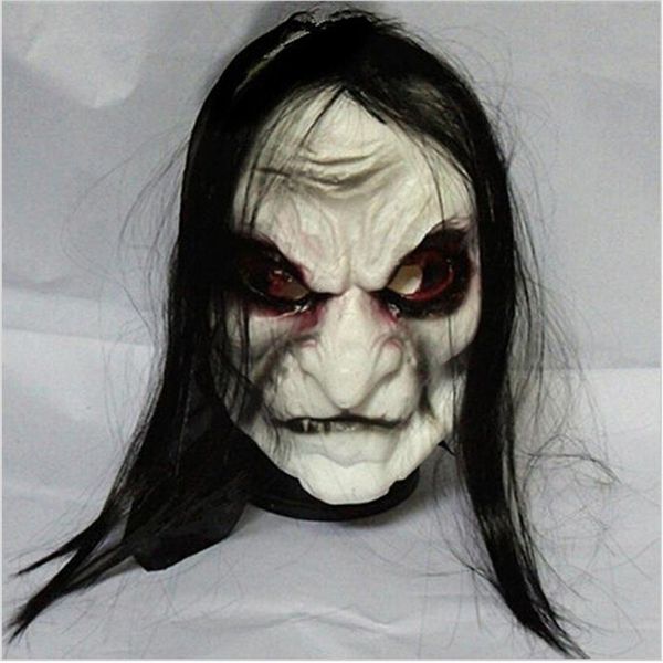 Máscaras de fiesta Halloween máscara de zombi accesorios rencor guía cable realista mascarada halloween fantasma de pelo largo horror 230721