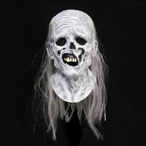 Masques de fête Halloween Zombie Masque Effrayant Pleine Tête Parti Cosplay Masque Maison Hantée Horreur Accessoires T230905