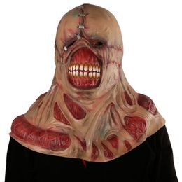 Máscaras de fiesta Halloween Zombie Mask Scary Tyrant Horror Mask Cosplay Nemesis Costume Props Película de terror Máscaras de látex 220908