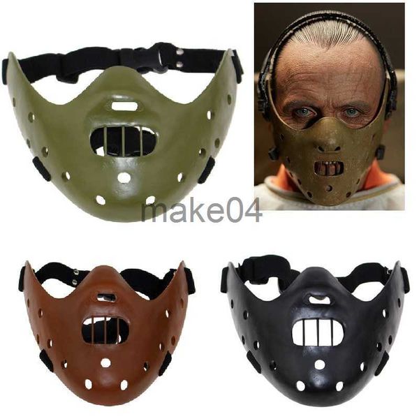 Máscaras de fiesta Máscaras de Hannibal Horror Hannibal Scary Resin Lecter El silencio de los corderos Masquerade Cosplay Party Máscara de Halloween 3 colores J230807