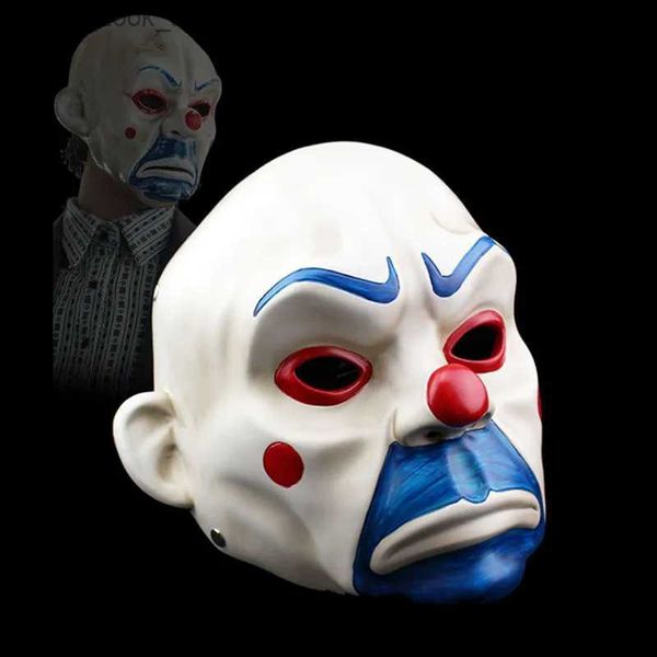 Máscaras de fiesta Máscara de resina de alta calidad Recoge Halloween Joker Máscara de ladrón Adulto Payaso Caballero oscuro Scary Masquerade Party Cosplay Disfraces Q231007
