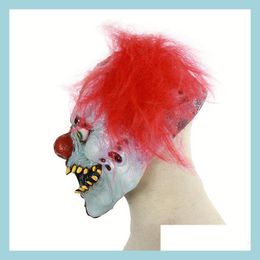 Feestmaskers Home Funny clown face dance cosplay masker latex feest maskercostumes rekwisieten Halloween terreur mannen enge maskers rra4564 drop del otuht