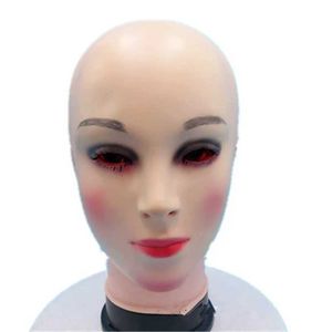 Party Masks HomeProduct Display Top Real Silicone Facial MaskAntificial Female Cross MaskHalloween Role Play Human Skin Party Mask Q240508