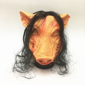 Masques de fête Horreur Latex Tête De Cochon Masque Mascarade Costume Animal Cosplay Masque En Latex Complet Halloween Party Décoration Masque Effrayant 230826