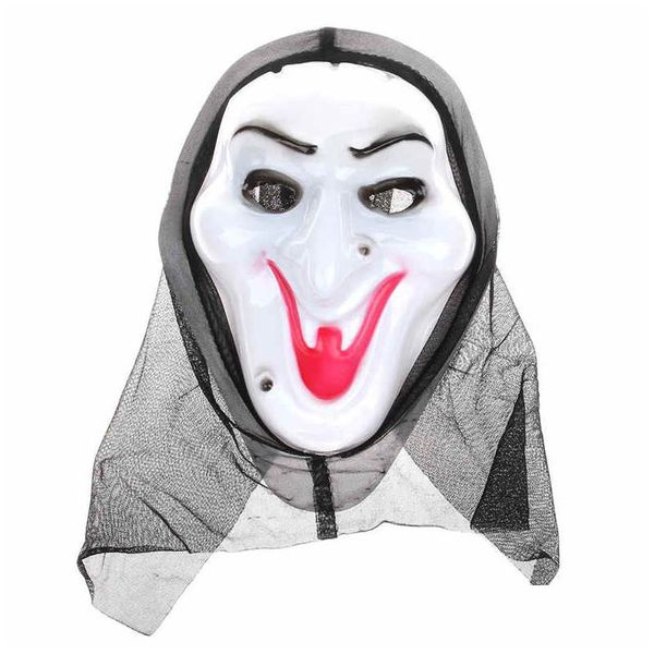 Máscaras de fiesta Máscara de terror Gritando Bruja Fl Cara Blanco Volto Cosplay Veneciano Mardi Gras para Halloween Mascarada Bolas Disfraz Drop D DHWM9