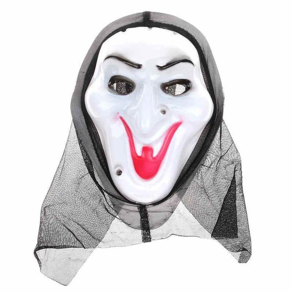 Máscaras de fiesta Máscara de terror Screaming Witch Fl Face White Volto Cosplay Veneciano Mardi Gras para Halloween Masquerade Balls Costume Drop Dhrhf