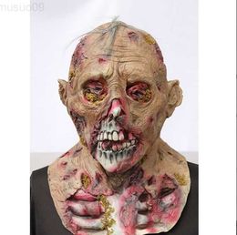 Party Masks Horror Monster Mask Bryophyte biochimique mortel Latex Headget Haunted House Cosplay Costume Terror accessoires L230803