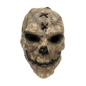 Feestmaskers horror realistische scarecrow cosplay Halloween -kostuum voor volwassen enge latex schedel 220920
