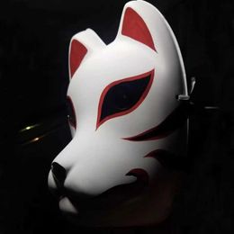 Party Masks Japonais Kitsune Shippuden Hatake Kakashi Fox Masque Playage de rôle Halloween Carnival Maquillage Noh Kyogen Kabuki Performance Q240508