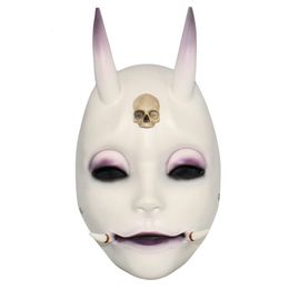 Masques de fête Japonais Prajna Résine Masque Hannya Oni Diable Halloween Fêtes Festivals Fournitures Cosplay Collection 230713