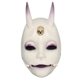 Masques de fête Japonais Prajna Résine Masque Hannya Oni Diable Halloween Fêtes Festivals Fournitures Cosplay Collection 230603