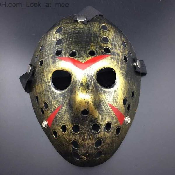 Masques de fête Jason Mask Hockey Halloween Killer Horror Costume Prop Cosplay Creepy Party Décoration Mascarade Devil V Vendetta pour hommes Q231007