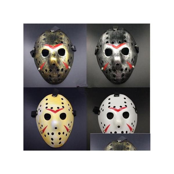 Maschere per feste Jason Voorhees Friday The 13Th Horror Movie Hockey Mask Scary Halloween Xb1 Drop Delivery Home Garden Festive Supplies Dhqu6