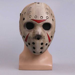 Party Maskers Jason Voorhees Halloween Party Murderer Cosplay Kostuum Hars Masker Enge Maskers Prop J230807