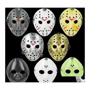 Masques de fête Jason Vs Black Friday Horror Killer Mask Cosplay Costume Masquerade Hockey Baseball Protection Drop Delivery Home Garden Dh0Cy