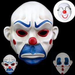 Feestmaskers Joker Bank Robber Mask Clown Masquerade Carnaval Party Fancy Resin Full Face Halloween Cosplay Kostuums Prop Horror Scary Gift 230615