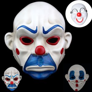 Masques de fête Joker Bank Robber Masque Clown Mascarade Carnaval Fête Fantaisie Résine Visage Complet Halloween Cosplay Costumes Prop Horreur Effrayant Cadeau 230615