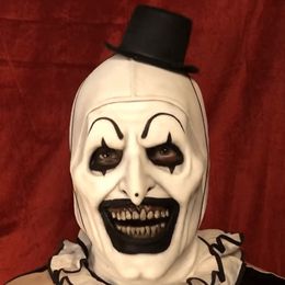 Party Maskers Joker Latex Masker Terrifier Art De Clown Cosplay Horror Integraalhelm Halloween Hoofddeksels 230603