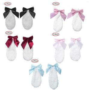 Feestmaskers kawaii meisjes haarclip schattige pluche lop oren klem voor cosplay accessoires thema rollenspel hoofddeksels