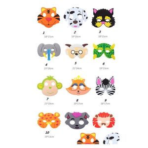 Маски для вечеринок Kids Fancy Dressfoam Mask Eva Animal Bag Filler Child Birthday Holiday Christmas Cosplay Stage Cartoon Gift Drop Deliver Dhgaj
