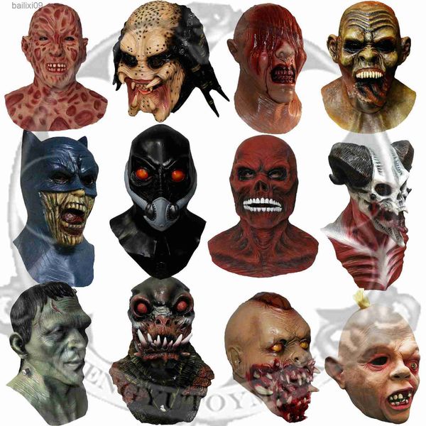 Masques de fête Latex Halloween Costume Overhead fait à la main horreur Vampire Zombies Goonies masques T230905