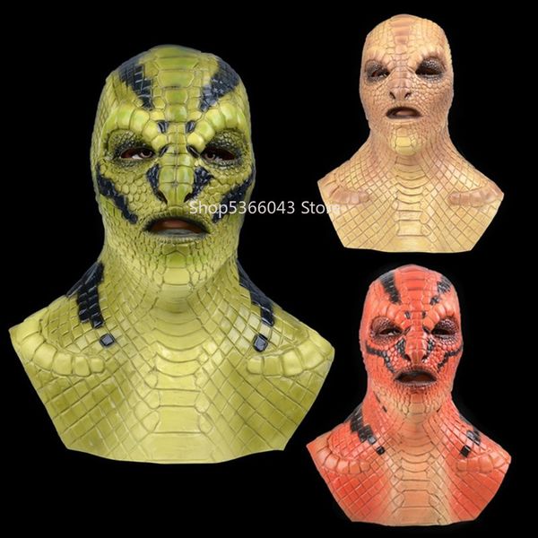 Masques de fête Latex Viper Halloween Cosplay Mask effrayant Snake Horrible Monster Monster Costume Masques Adult Halloween Party Accessoires Prop 230812