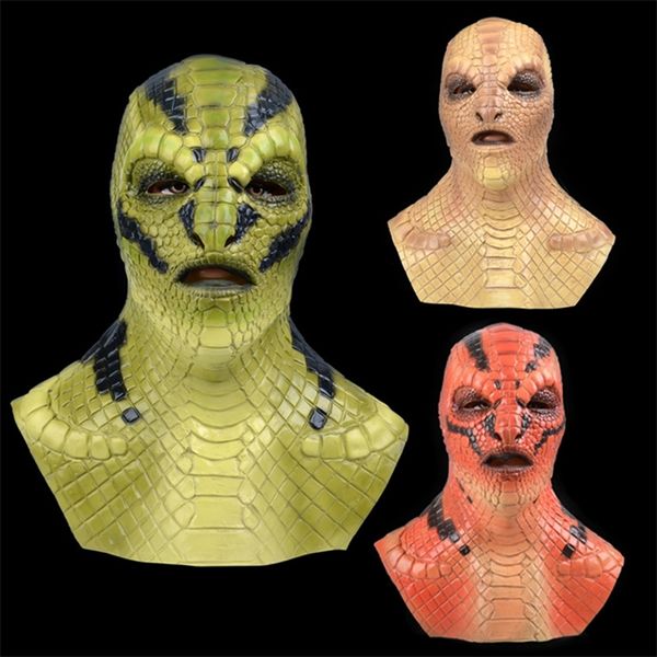 Masques de fête Latex Viper Halloween Cosplay Masque Effrayant Snake Party Costume Masques Adulte taille unique Props 220915