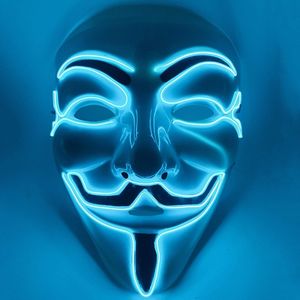 Feestmaskers Led Hacker Mask V Vendetta Volwassenen Verlicht Halloween 230630