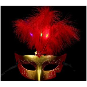 Masques de fête Masque de plumes lumineux Bar Mascarade Halloween Jouet pour enfants L157 Drop Livraison Maison Jardin Fournitures de fête Dhzbo