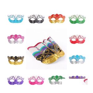 Feestmaskers Mardi Gras Venetiaans masker Halloween Christmas Sexy Carnival Dance Cosplay Princess Crown Fancy Wedding Gift Drop Levering Dhld8