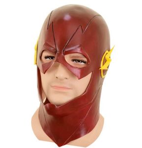 Party Maskers Masker DC Barry Allen Masker Cosplay Kostuum Prop Halloween Rode Volledige Hoofd Latex Party Maskers Volwassen 230718