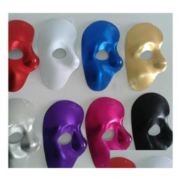 Party Maskers Masker Linker Half Gezicht Phantom Of The Night Opera Mannen Vrouwen Maskerade Gemaskerd Bal Halloween Feestelijke Benodigdheden 095 Drop Deli Otsx0