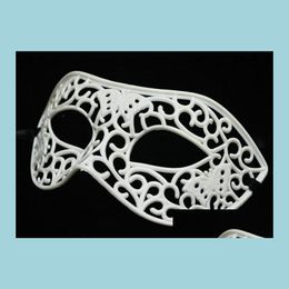 Feestmaskers masker mannen vrouwen kinderen uitgehold eyemasker Halloween Carnival Venice Dancing Christmas Festief evenement Leveringen Witte Drop Dh1tn